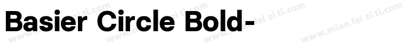 Basier Circle Bold字体转换